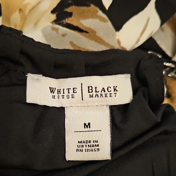 White House Black Market Floral Metallic Hardware Straps Sleeveless Medium - Picture 8 of 10